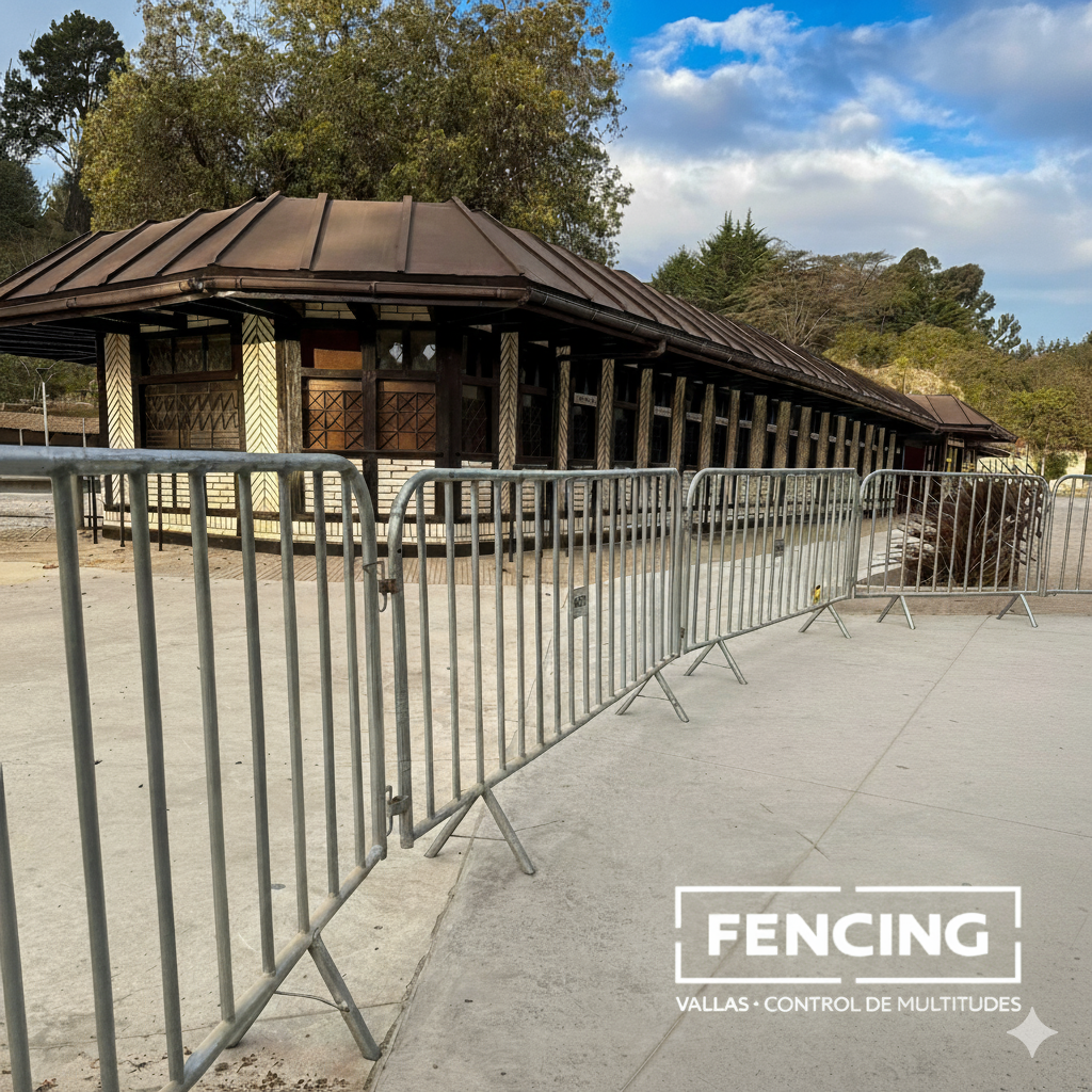 Vallas peatonales en evento de crossfit o Hyrox